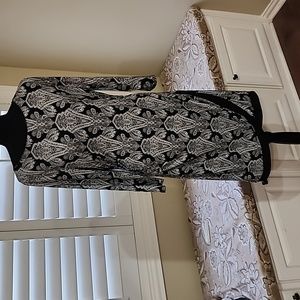 black and white dress